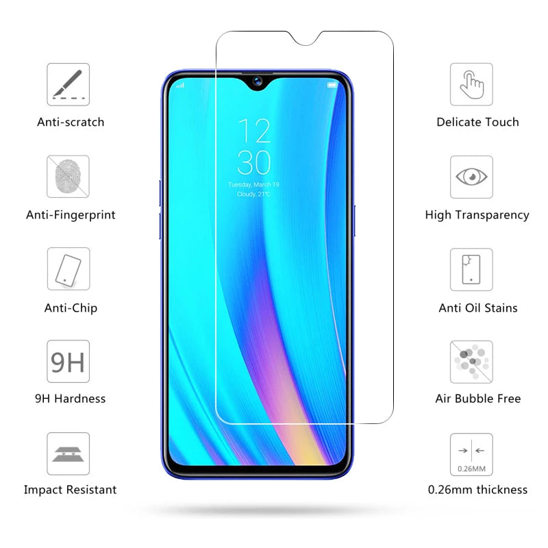 Toughed Glass Transparent Protective Glass for OPPO A5 A7 A7X A9 A9X Phone Glass For OPPO A37 A57 A59 A79 A83 A85