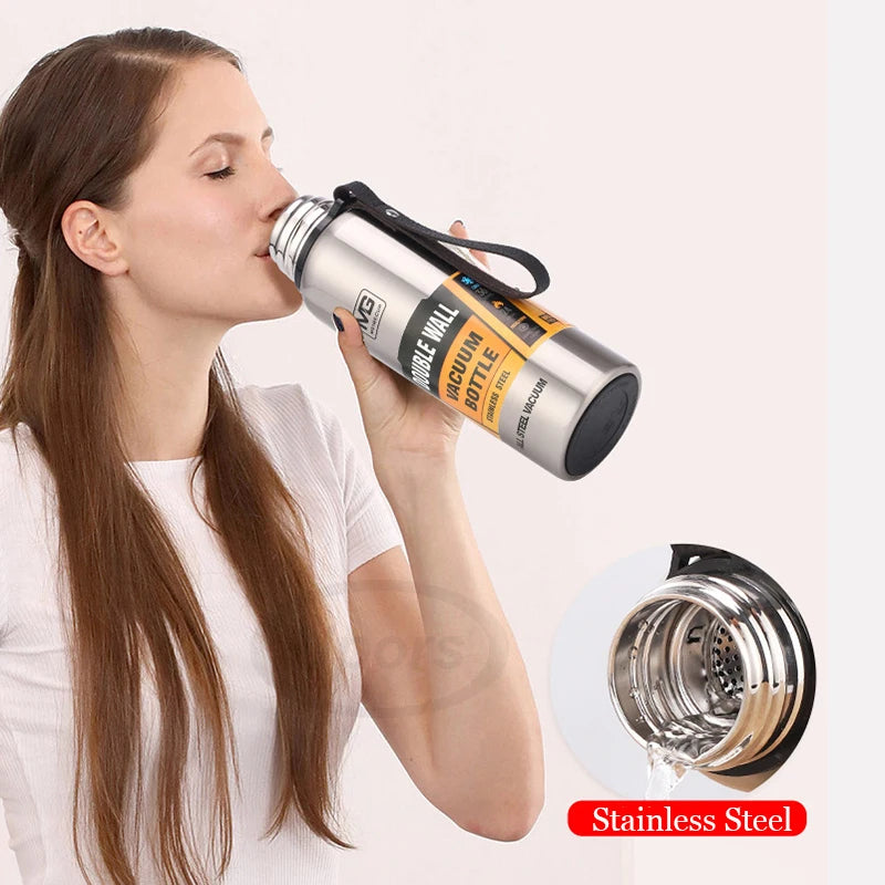 Edelstahl Thermosflasche UPORS – 500ml bis 1500ml, Vakuumisoliert