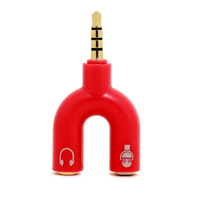 3,5mm Klinkenadapter U-Form – 2-in-1 Audio Splitter & Mikrofon Adapter