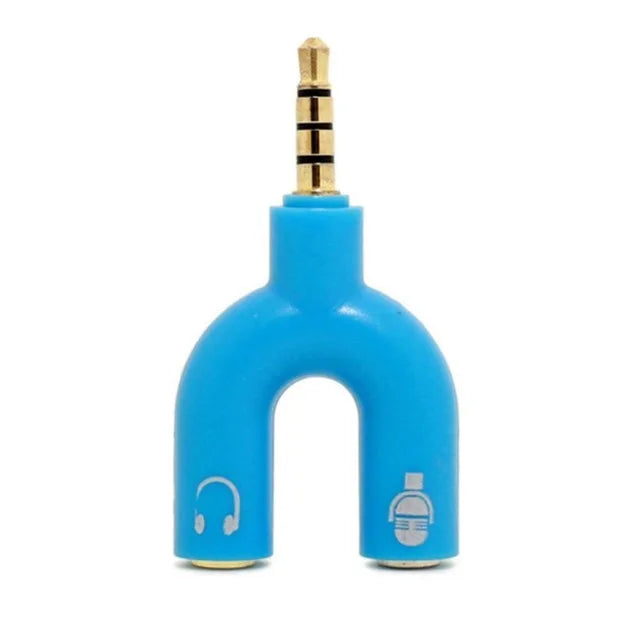 3,5mm Klinkenadapter U-Form – 2-in-1 Audio Splitter & Mikrofon Adapter