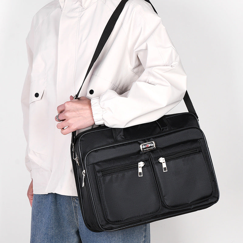 Manufacturer Wholesale Men's Large-Capacity Briefcase Business Trip Laptop Bag Portable Travel Bag Wear-Resistant Business Bag