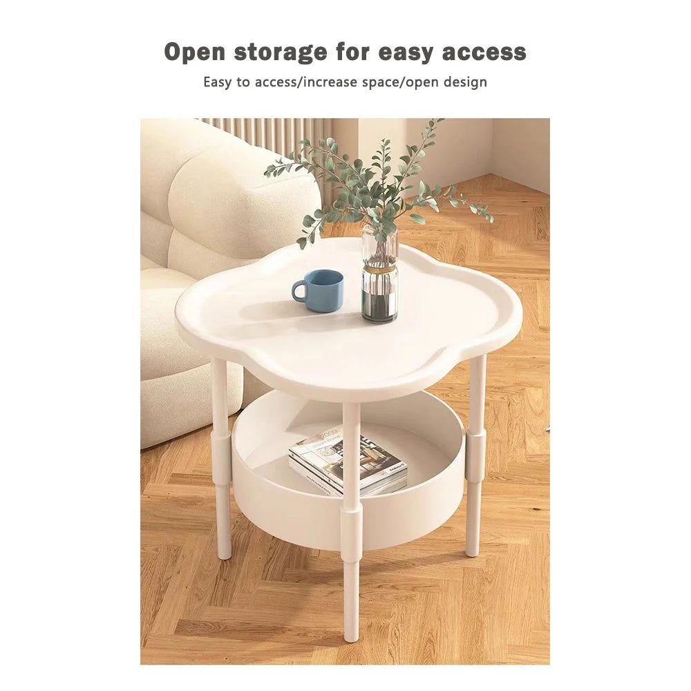 Modern 40*40CM Side Table Plastic Samll End Table Decorative With Storage Bedside Table for Living Room