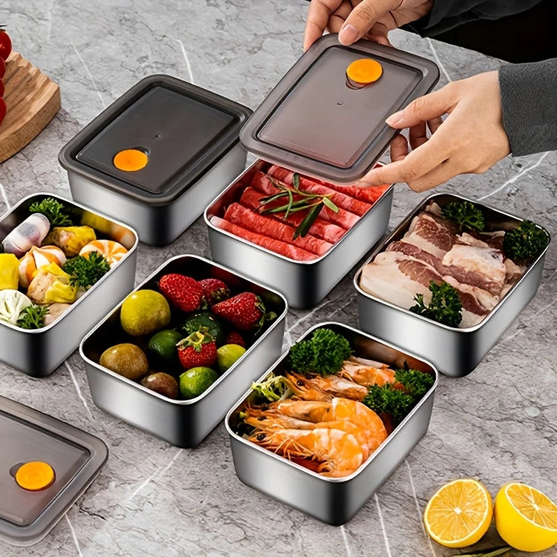 Edelstahl Vorratsdosen 4er Set – Auslaufsicher, BPA-frei & stapelbar