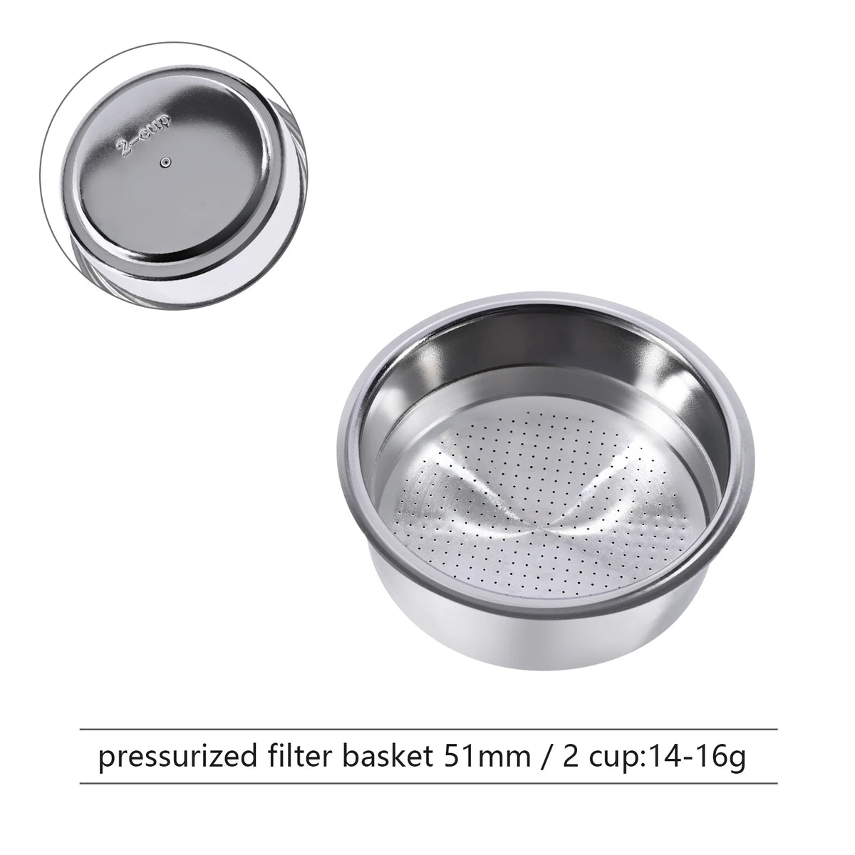 Kaffeefilterkorb 51/54/58mm – Einzel- & Doppelsieb für Portafilter Espressomaschinen