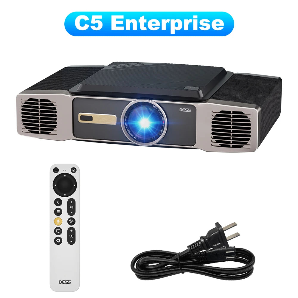 Projector DESS 4K HD com foco automático Wi-Fi de eixo duplo projetor Android 4K home theater projetor externo Android Duty Free