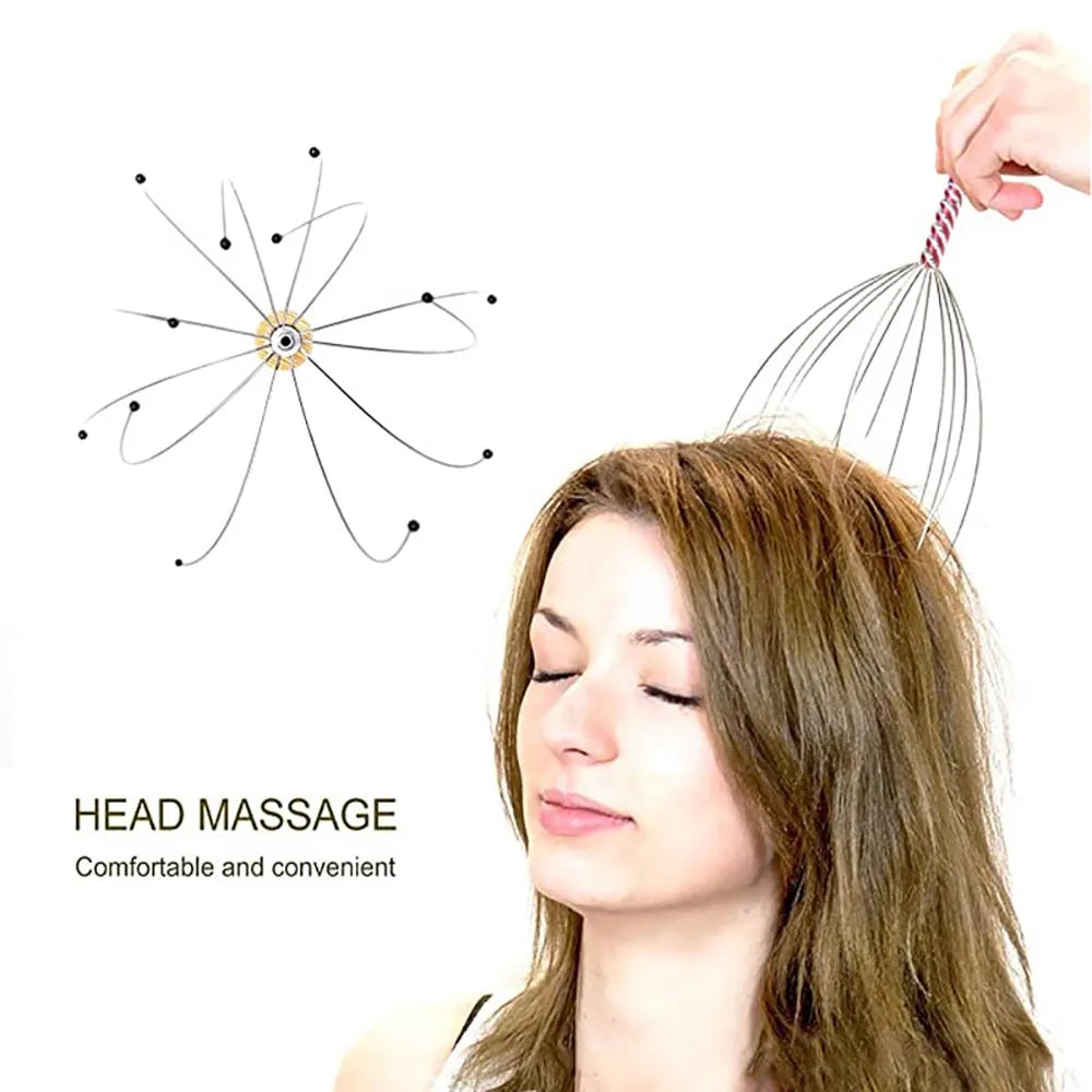 1/2pcs Random Body Head Massage Device Relaxation Octopus Scalp Massager Instrument Scratcher Relieves Tension Health Care Tools