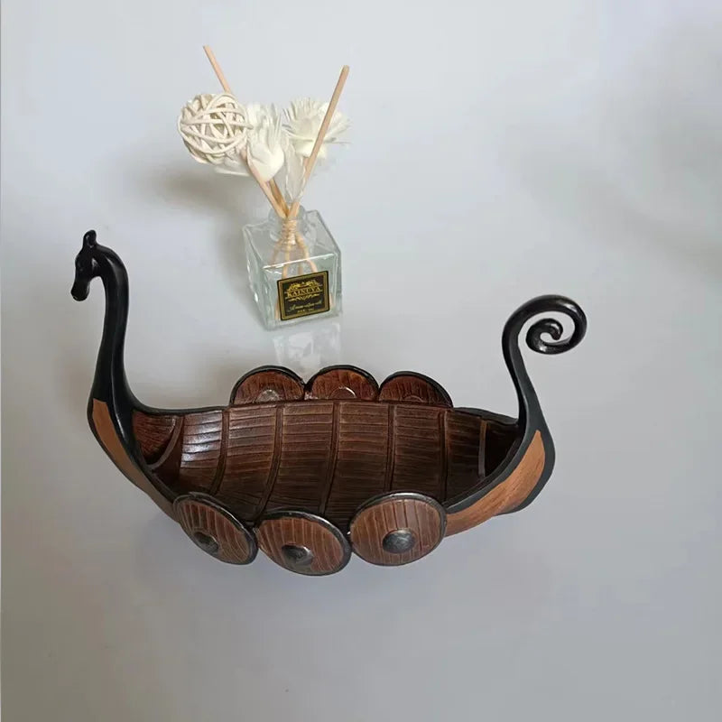 Top selling Nordic retro Viking leader ship pirate ship resin tabletop decoration crafts