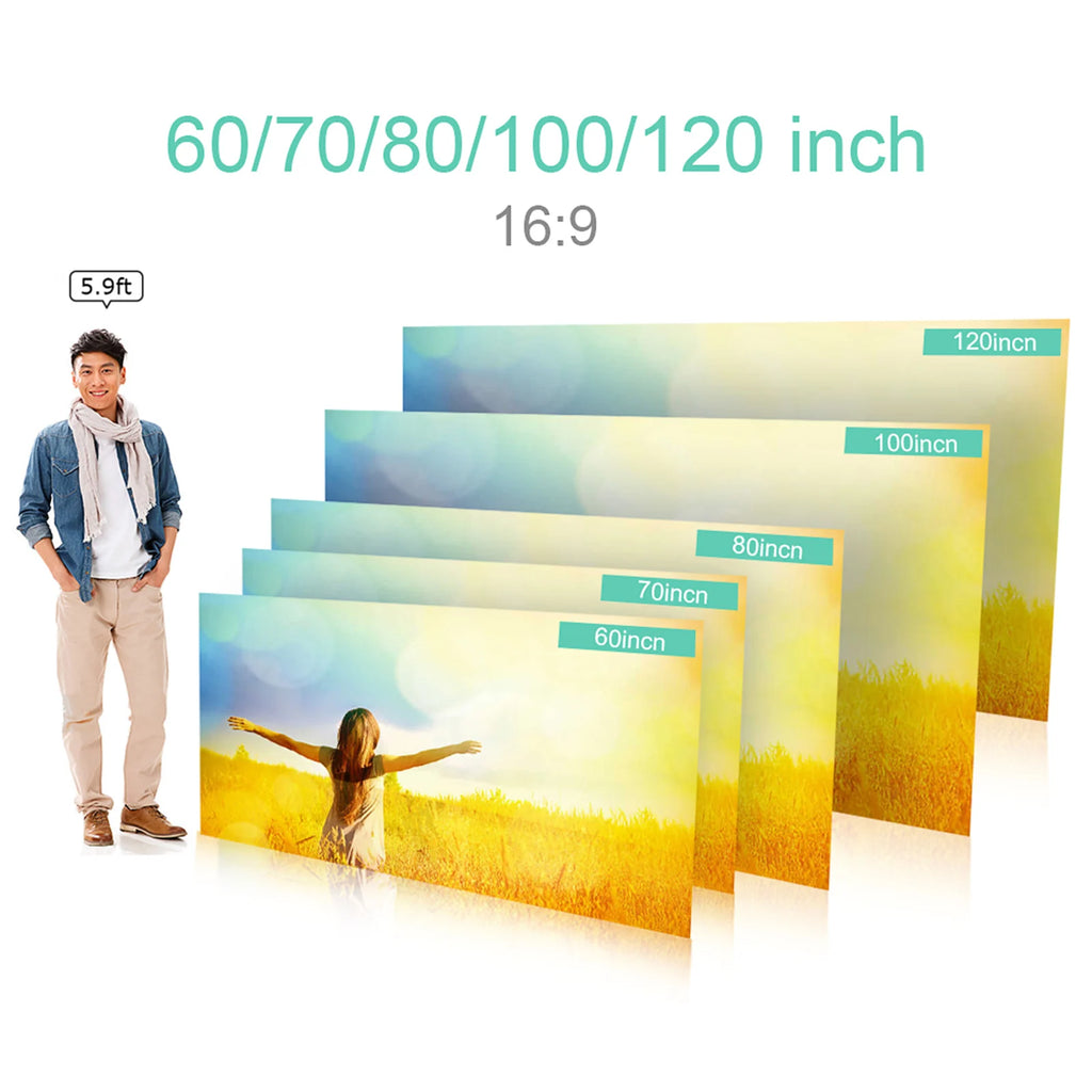 Tragbare Beamerleinwand – Anti-Licht, 60–120 Zoll für Heim & Büro