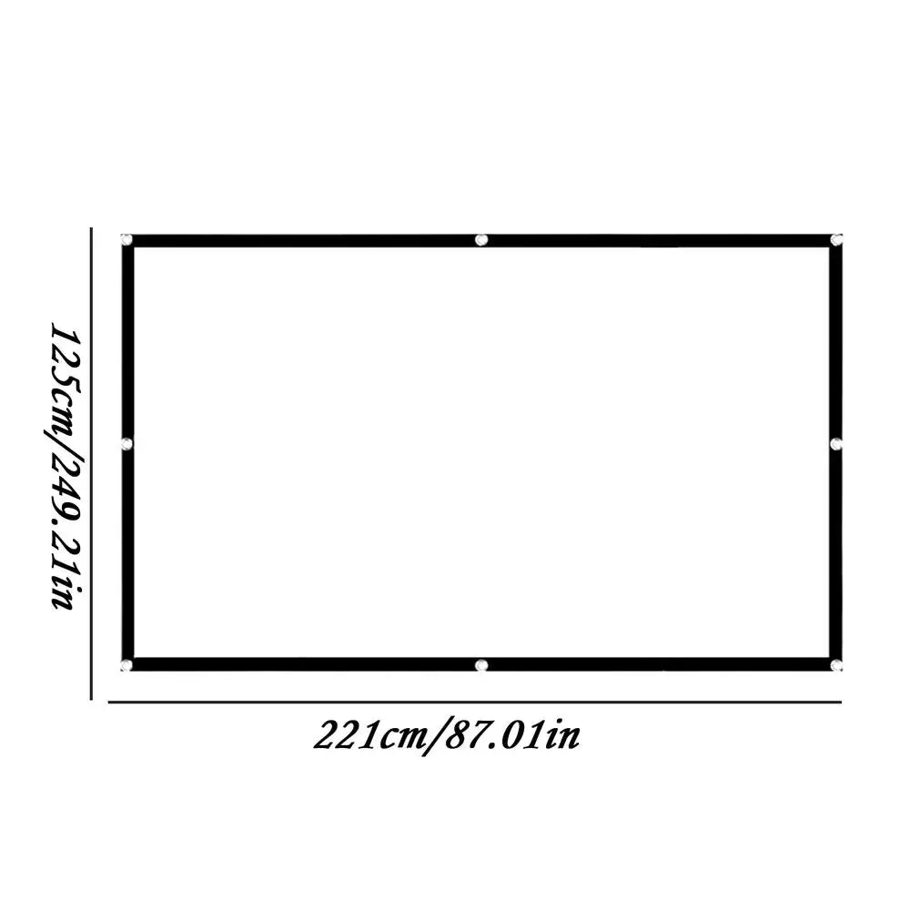 Outdoor Projector Screen Portable Foldable Video Equipment Roll-up Large Theater Screen for Indoor Camping RV Backyard