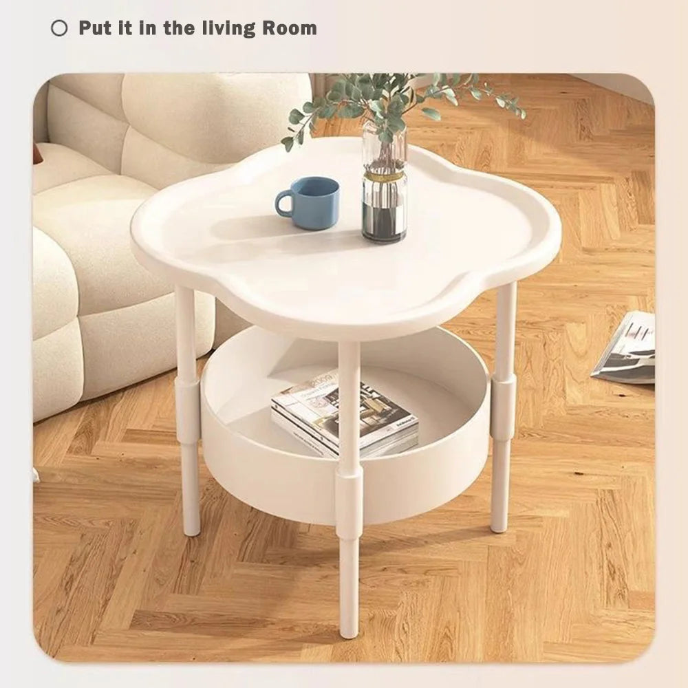 Modern 40*40CM Side Table Plastic Samll End Table Decorative With Storage Bedside Table for Living Room