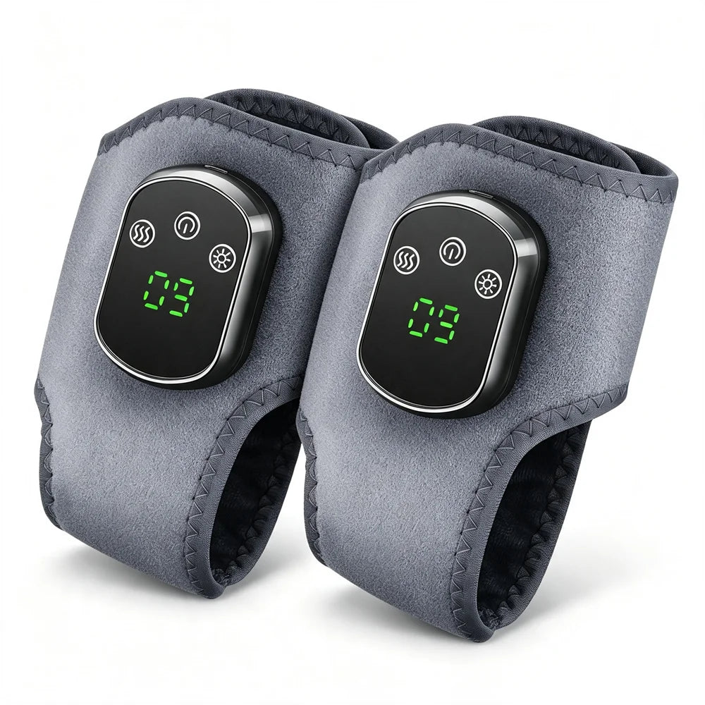 Infrarot Knöchelband mit Rotlicht – 5 Wärmestufen, 3 Vibrationsmodi, 40 LEDs