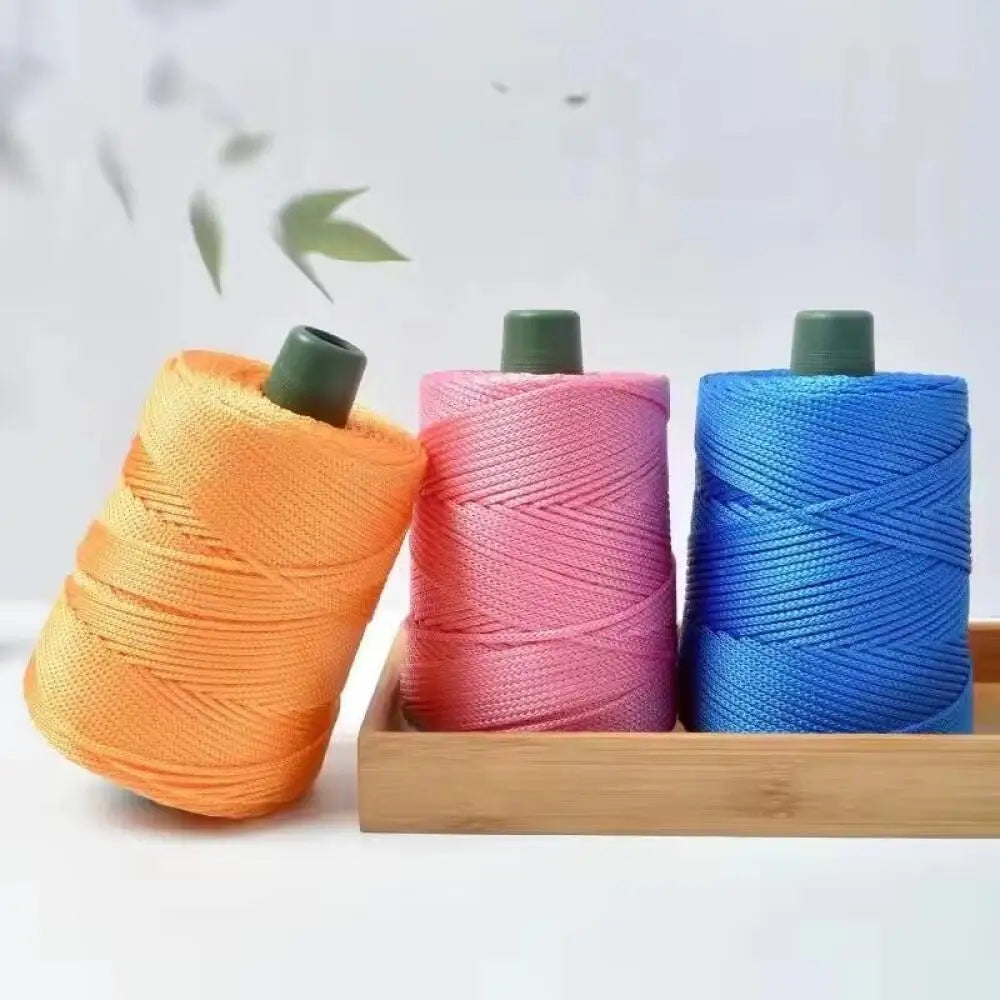 1pc Crocheting light weight Rope cool Hollow yarn to crochet Summer Sun Hat Hand Knitting thick threads bag hat Cushion