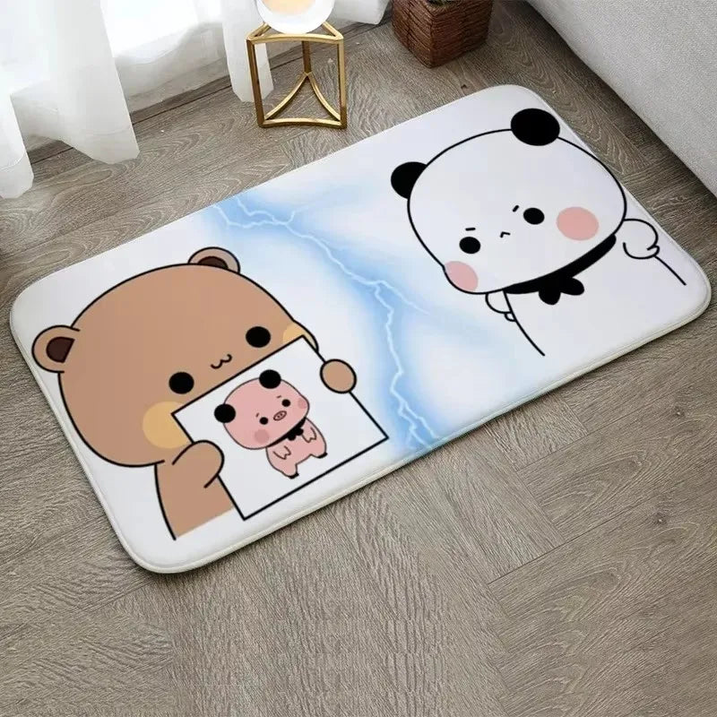 1Pc Bubu and Dudu Cute Cartoon Welcome Mat Entrance Doormat Balcony Bathroom Floor Mats Non-slip Rug Bedroom Carpet Home Decor