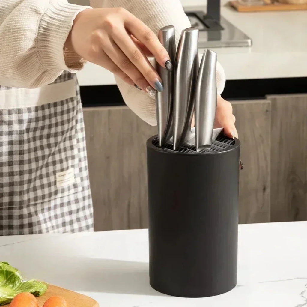 Multi-functional Knife Storage Stand Holder Inserted Kitchen Organizer For Chef Cleaver Scissors Fruit Knives Space Saving Rack