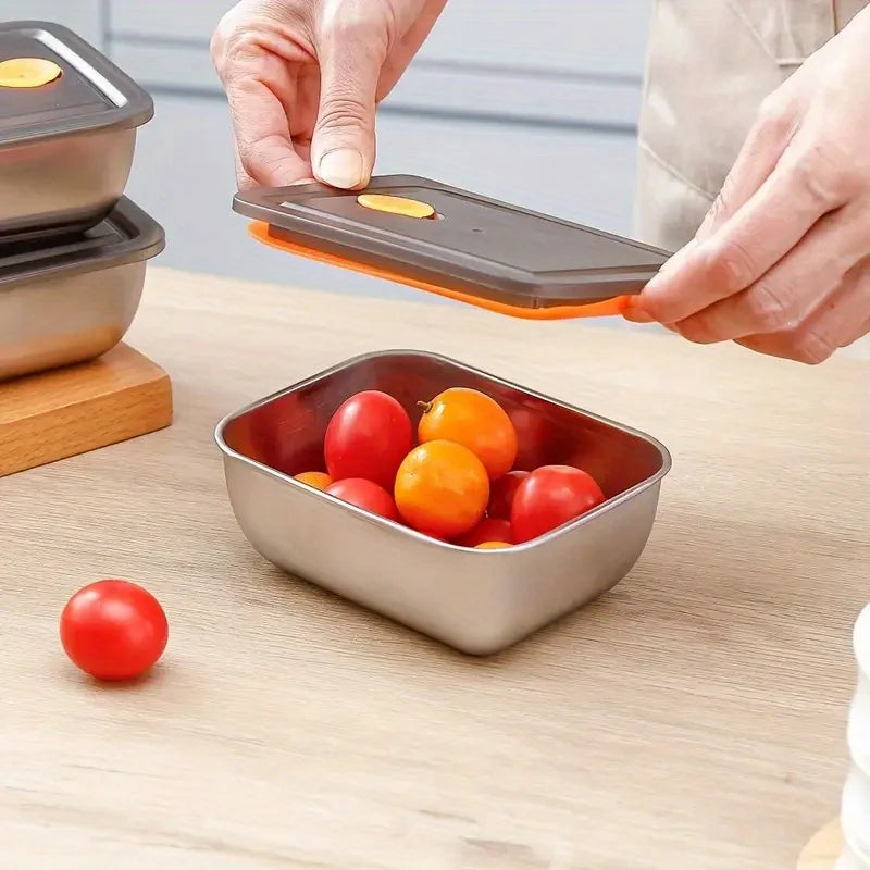 Edelstahl Vorratsdosen 4er Set – Auslaufsicher, BPA-frei & stapelbar