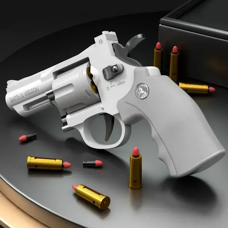 XX Continuous Firing ZP5 357 Revolver Launcher Pistol Soft Dart Bullet Toy Gun CS Outdoor Battle Game For Kids Adult Play