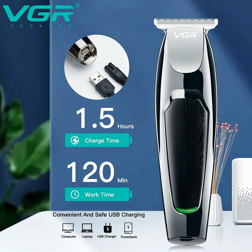VGR Hair Trimmer Electric Hair Clipper Barber Cordless Hair Cutting Machine Mini Haircut Edgers Cutter Clipper for Men V-030