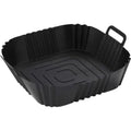 Reusable Silicone Air Fryer Liner Square 22cm Non-Stick Air Fryer Basket With Handles Silicone Oven Baking Tray Accessories