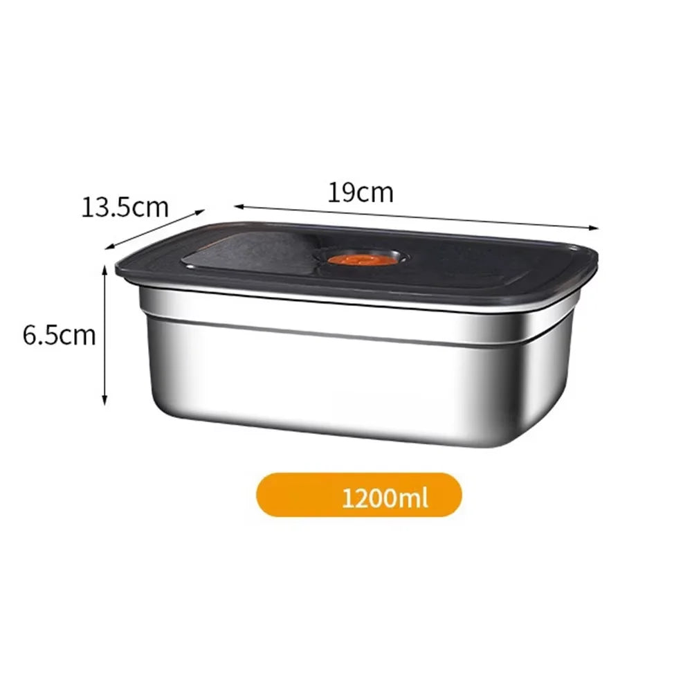 High Quality Stainless Steel Camping Lunch Box Sealed Freezer Storage Box Leak-proof Microwave Suitable Bento Box