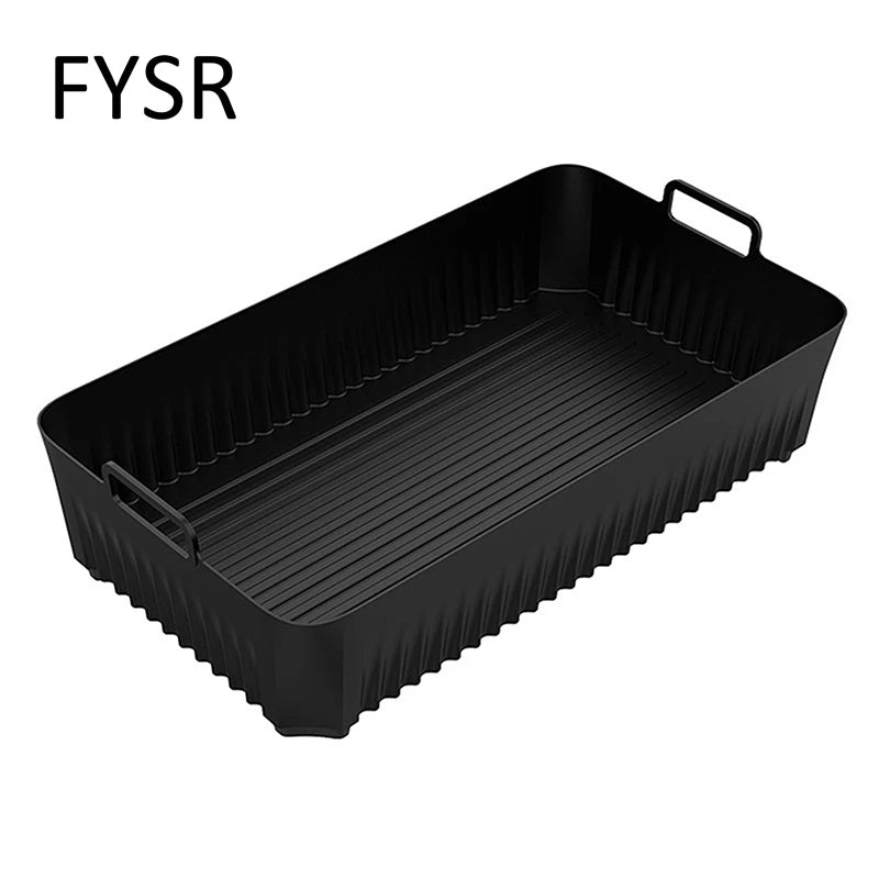 Air Fryer Tray Silicone Mold for Ninja Air Fryer Liner Basket Reusable Oven Baking Tray Non-Stick Silicone Air Fryer Liner