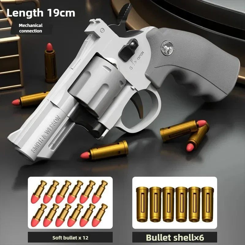 XX Continuous Firing ZP5 357 Revolver Launcher Pistol Soft Dart Bullet Toy Gun CS Outdoor Battle Game For Kids Adult Play