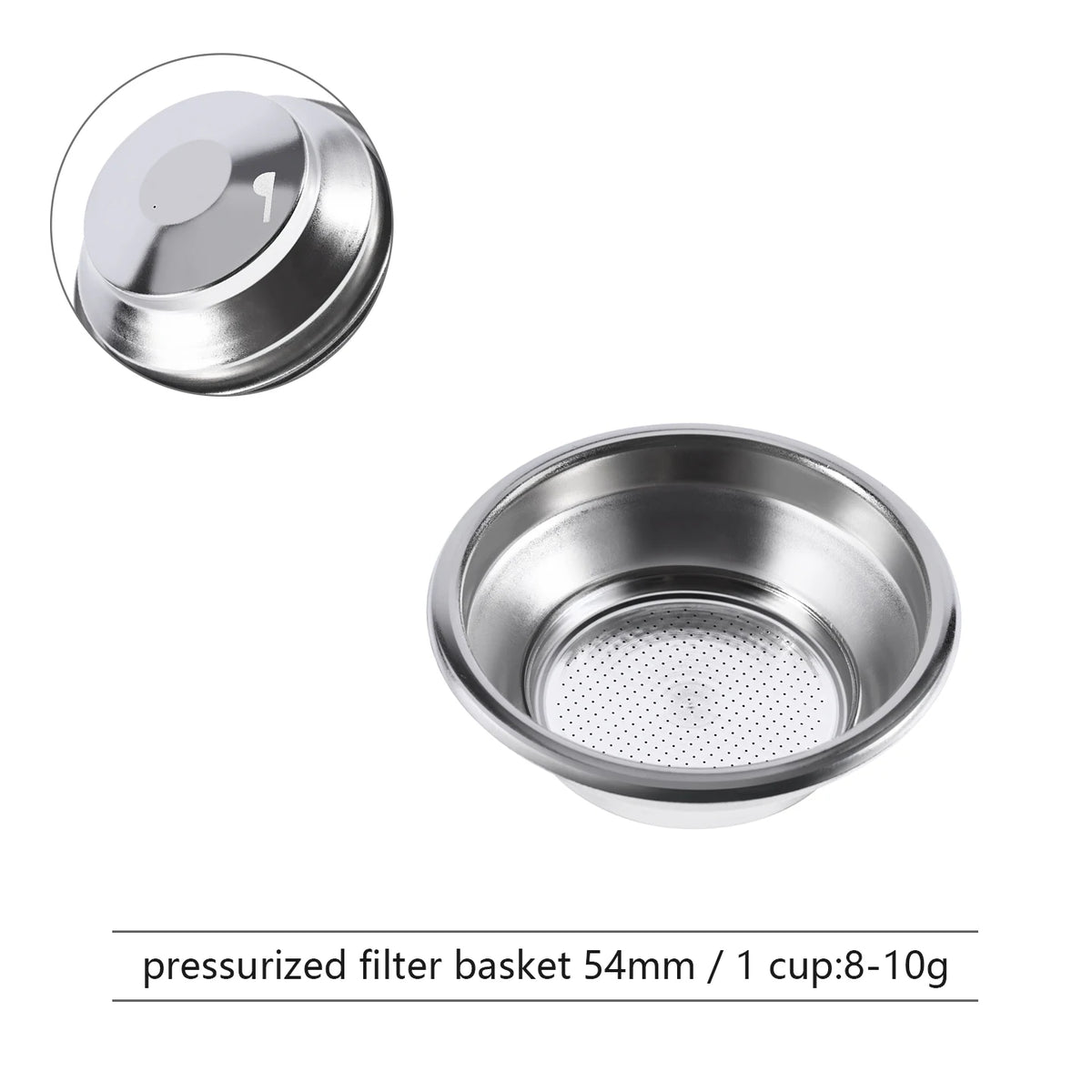 Kaffeefilterkorb 51/54/58mm – Einzel- & Doppelsieb für Portafilter Espressomaschinen