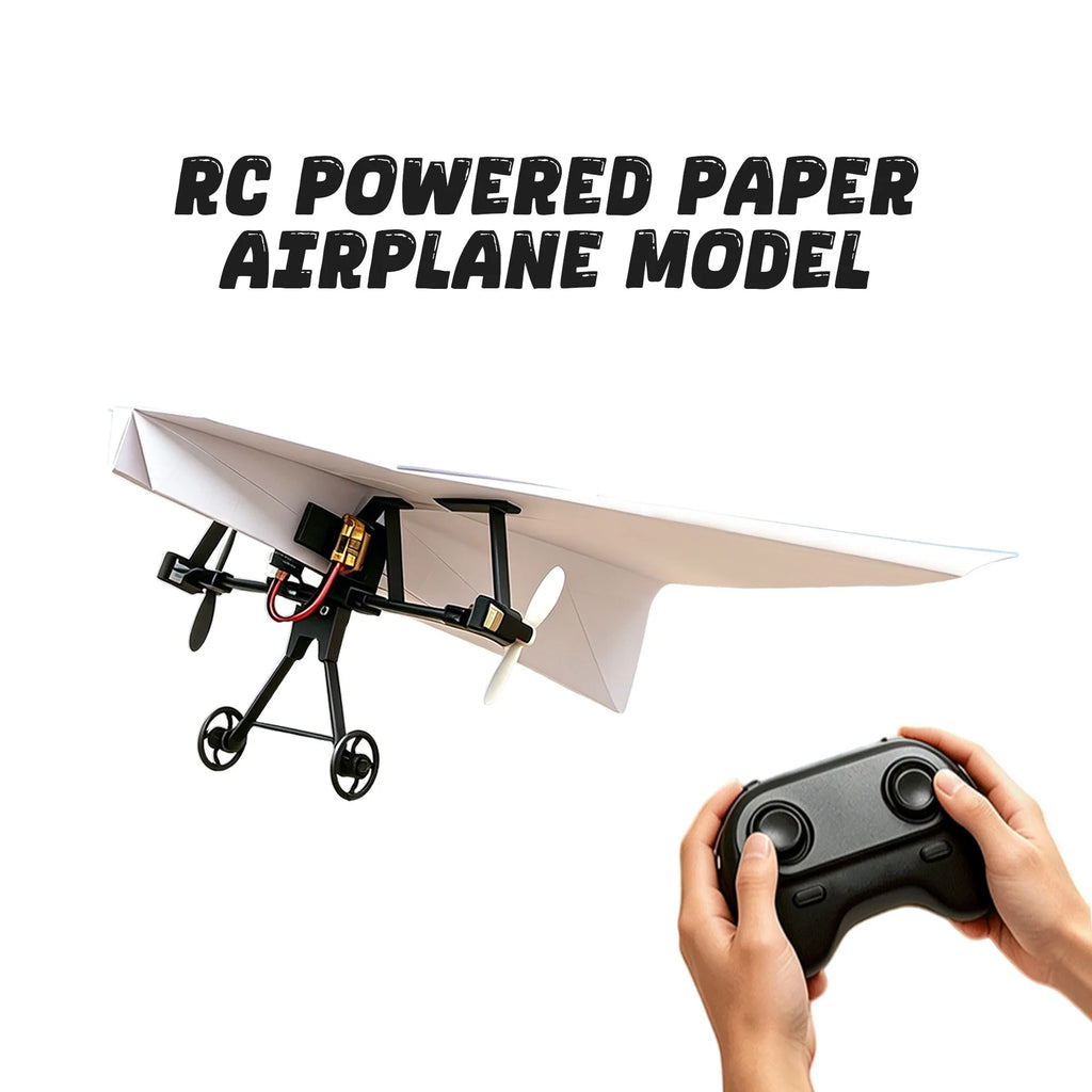 Remote Control Paper Airplane Electric Power Kit Diy Foldable Long Range Stable Flight Ultra Lightweight  Plane Outdoor Toy