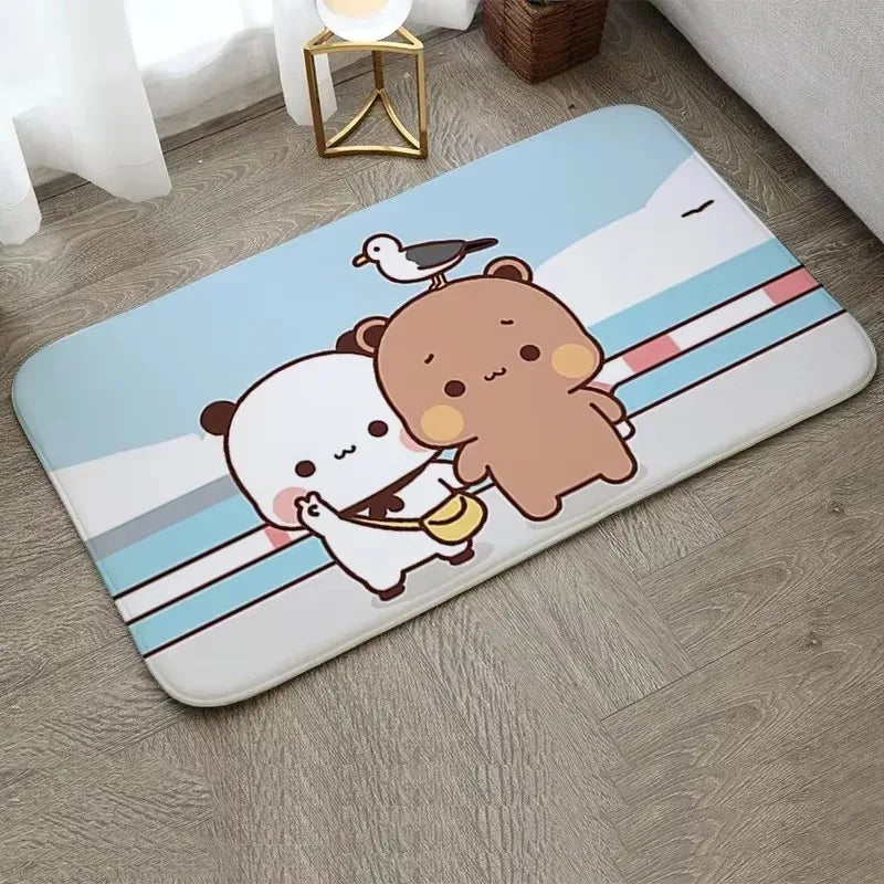 1Pc Bubu and Dudu Cute Cartoon Welcome Mat Entrance Doormat Balcony Bathroom Floor Mats Non-slip Rug Bedroom Carpet Home Decor