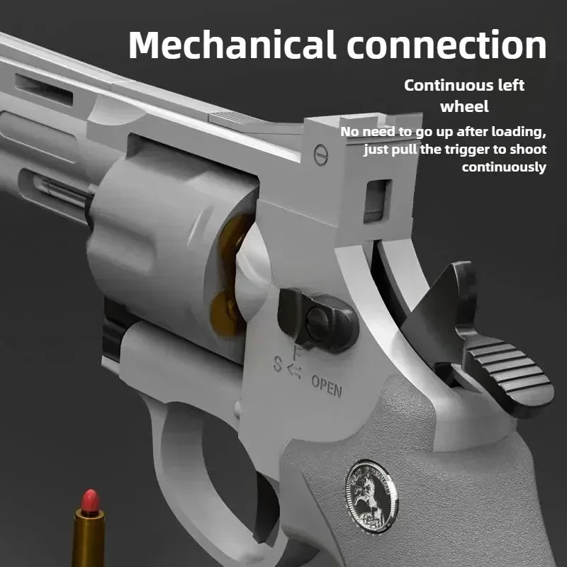 XX Continuous Firing ZP5 357 Revolver Launcher Pistol Soft Dart Bullet Toy Gun CS Outdoor Battle Game For Kids Adult Play