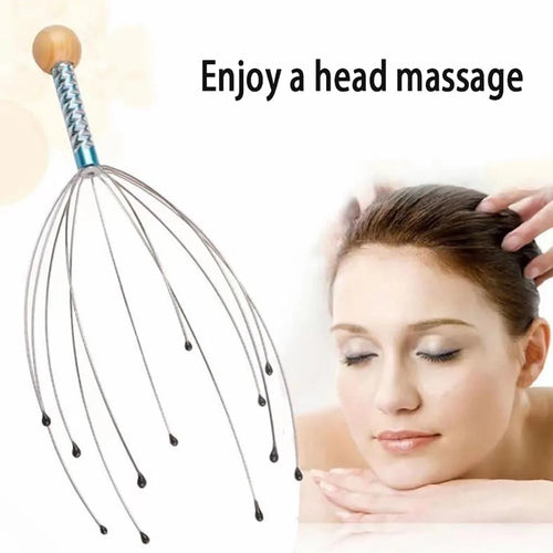 1/2pcs Random Body Head Massage Device Relaxation Octopus Scalp Massager Instrument Scratcher Relieves Tension Health Care Tools
