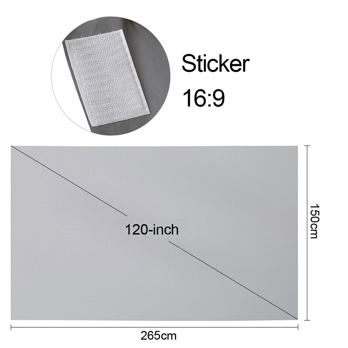 Tragbare Beamerleinwand – Anti-Licht, 60–120 Zoll für Heim & Büro