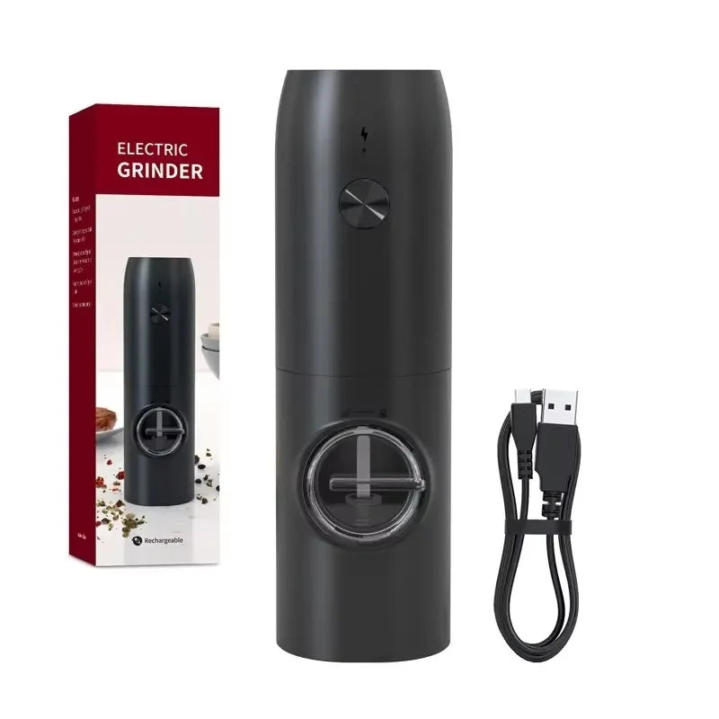 Rechargeable Electric Salt and Pepper Grinder Kitchen Accessories Adjustable Coarseness Automatic Spice Grinders Cooking Tools