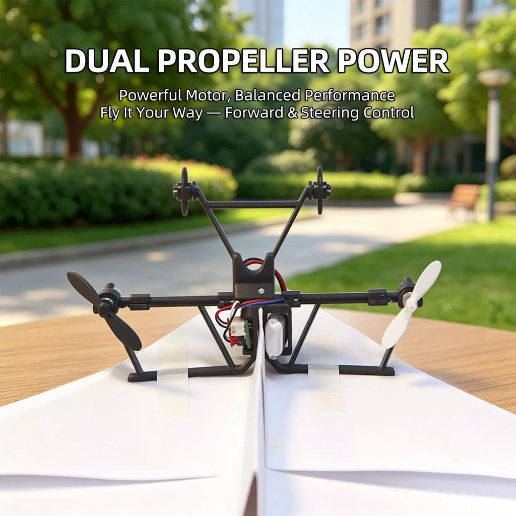 Remote Control Paper Airplane Electric Power Kit Diy Foldable Long Range Stable Flight Ultra Lightweight  Plane Outdoor Toy