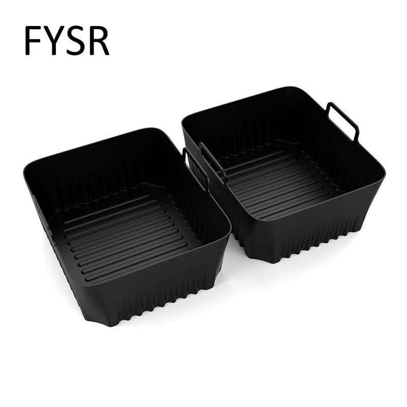 Air Fryer Tray Silicone Mold for Ninja Air Fryer Liner Basket Reusable Oven Baking Tray Non-Stick Silicone Air Fryer Liner