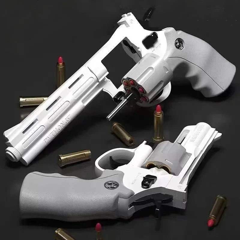 XX Continuous Firing ZP5 357 Revolver Launcher Pistol Soft Dart Bullet Toy Gun CS Outdoor Battle Game For Kids Adult Play
