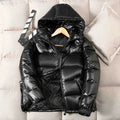 Shiny Bubble Thick Parka Winter Shiny Brand New Winter Fashion Clothing Hooded Man Jackets Short Male Quilted Padded Coat