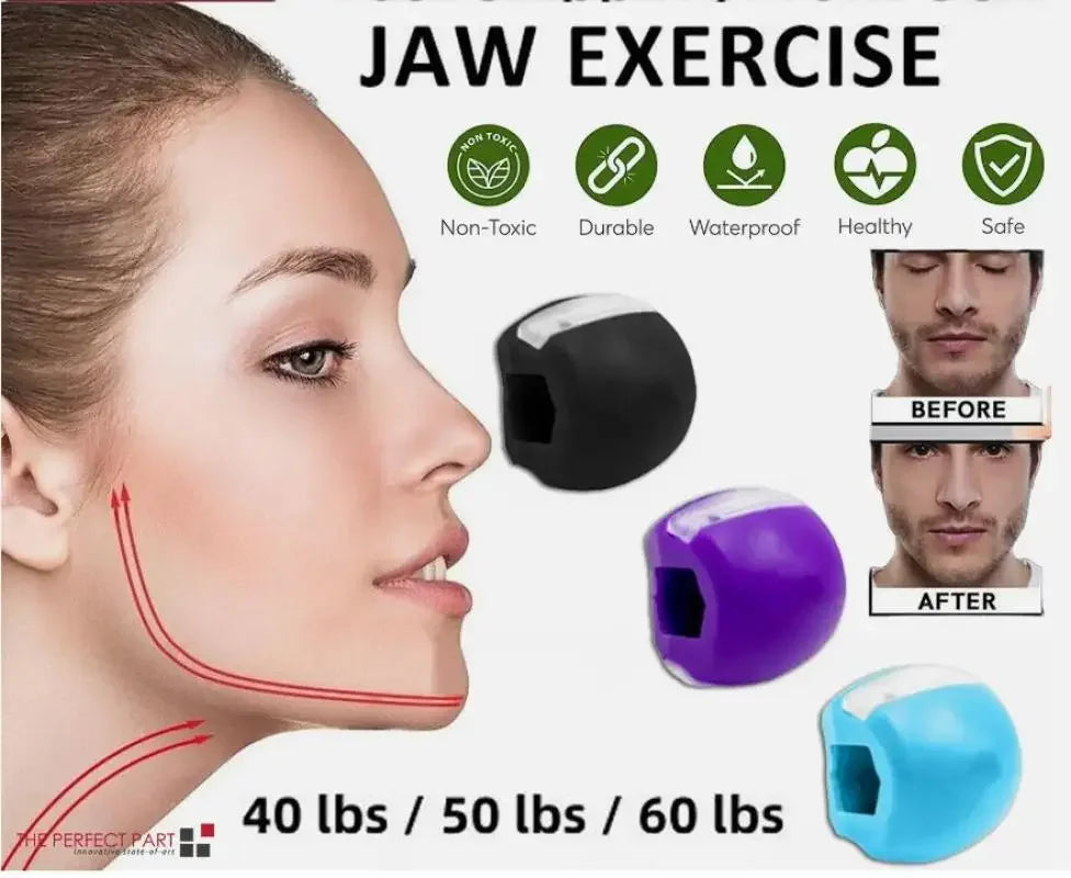 Kiefer Trainer 3er Set – Kauball für Kiefermuskel & Jawline Training