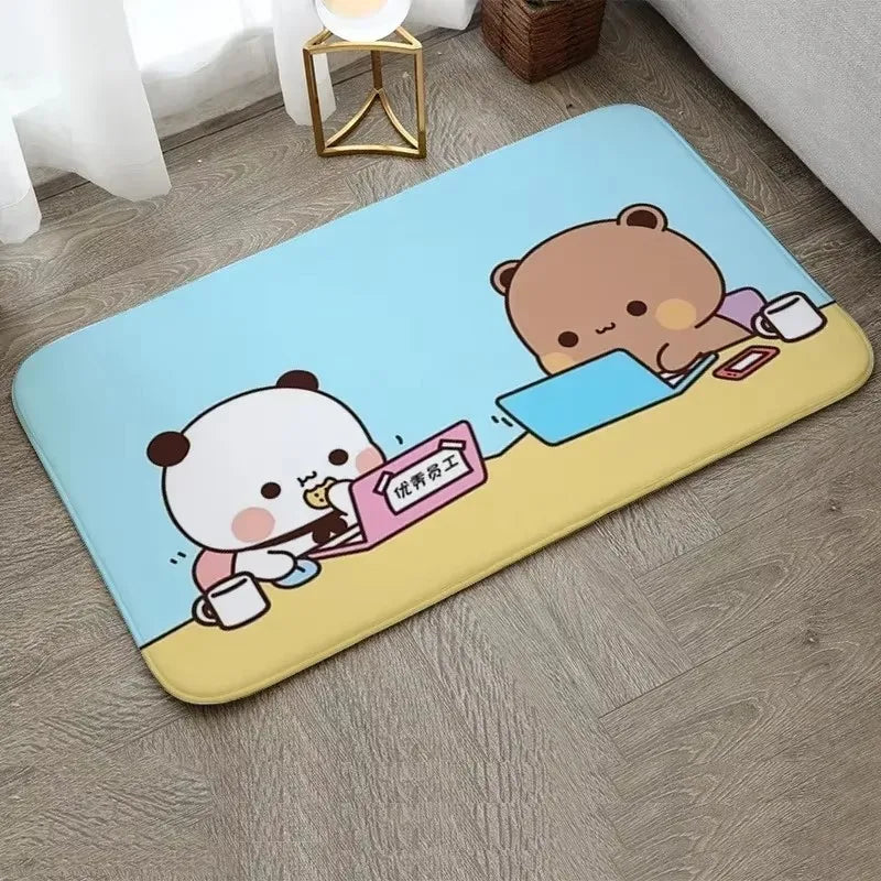 1Pc Bubu and Dudu Cute Cartoon Welcome Mat Entrance Doormat Balcony Bathroom Floor Mats Non-slip Rug Bedroom Carpet Home Decor
