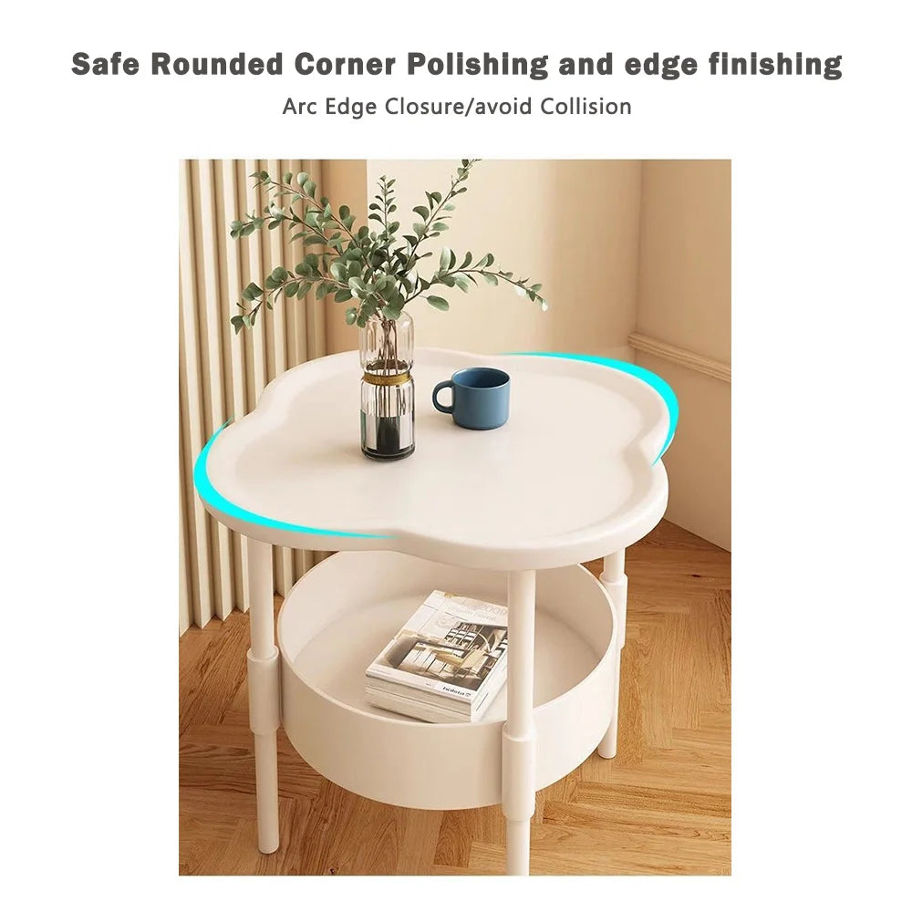 Modern 40*40CM Side Table Plastic Samll End Table Decorative With Storage Bedside Table for Living Room