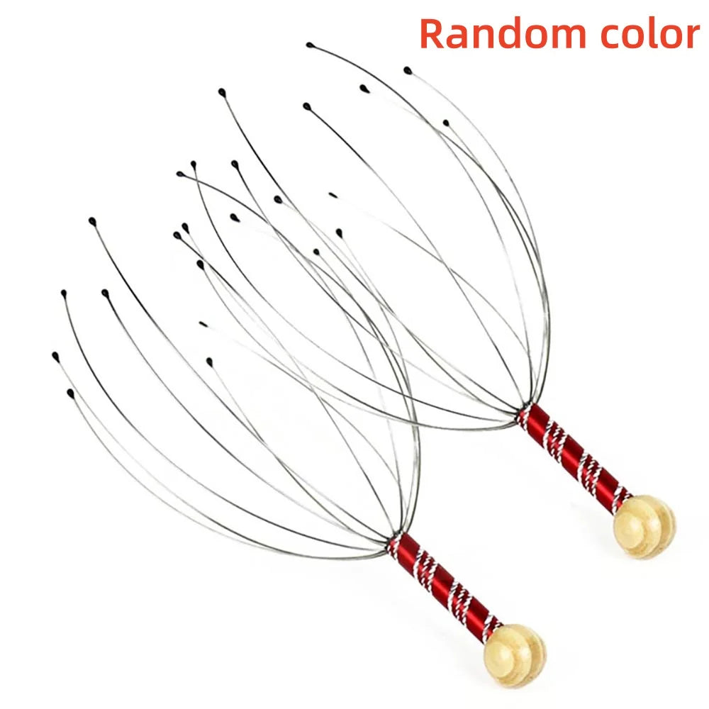 1/2pcs Random Body Head Massage Device Relaxation Octopus Scalp Massager Instrument Scratcher Relieves Tension Health Care Tools