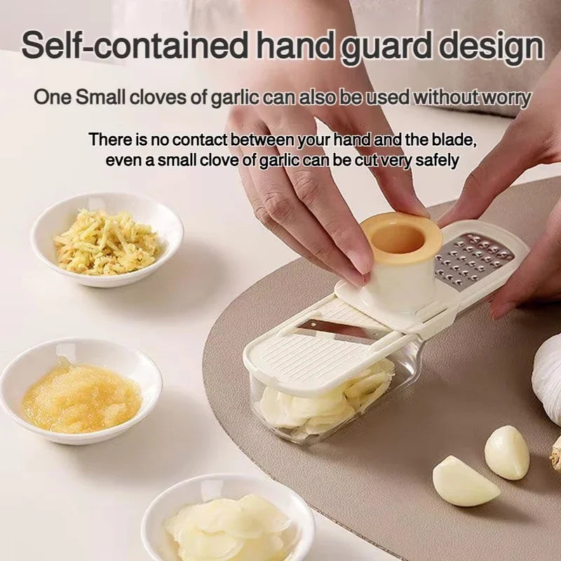Vegetable Cutter Multifunctional Kitchen Tool, 3-in-1 Food Chopper for Tomato Carrot Cheese Onion, Handheld Slicer Dicer Grater