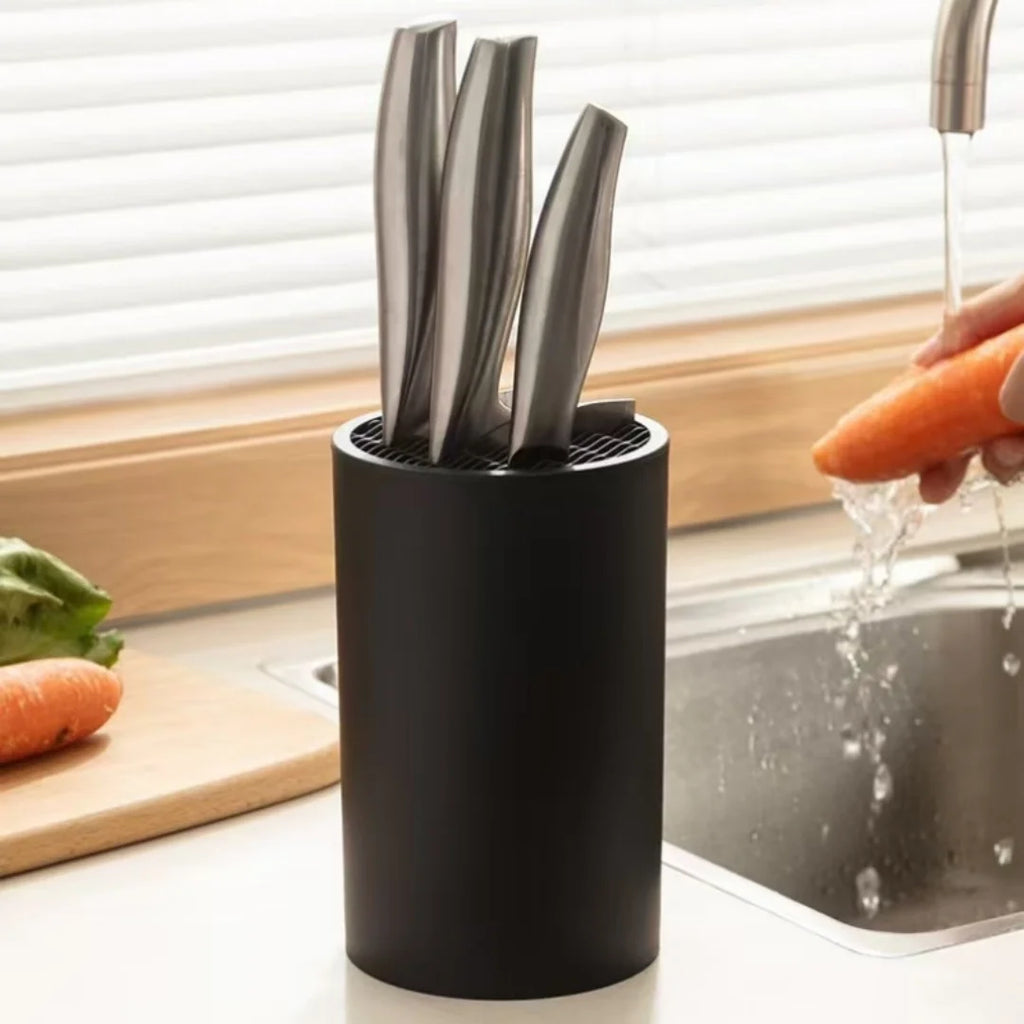 Multi-functional Knife Storage Stand Holder Inserted Kitchen Organizer For Chef Cleaver Scissors Fruit Knives Space Saving Rack