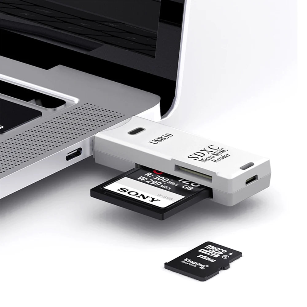 2-in-1 USB Kartenleser – USB 3.0 & 2.0, Micro SD & TF Karte