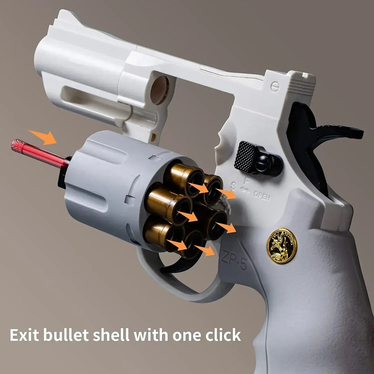 XX Continuous Firing ZP5 357 Revolver Launcher Pistol Soft Dart Bullet Toy Gun CS Outdoor Battle Game For Kids Adult Play