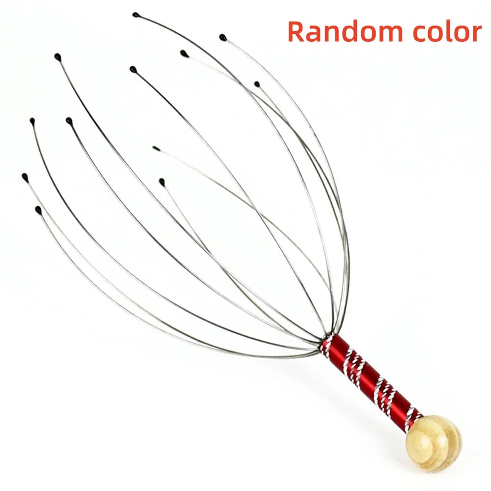 1/2pcs Random Body Head Massage Device Relaxation Octopus Scalp Massager Instrument Scratcher Relieves Tension Health Care Tools