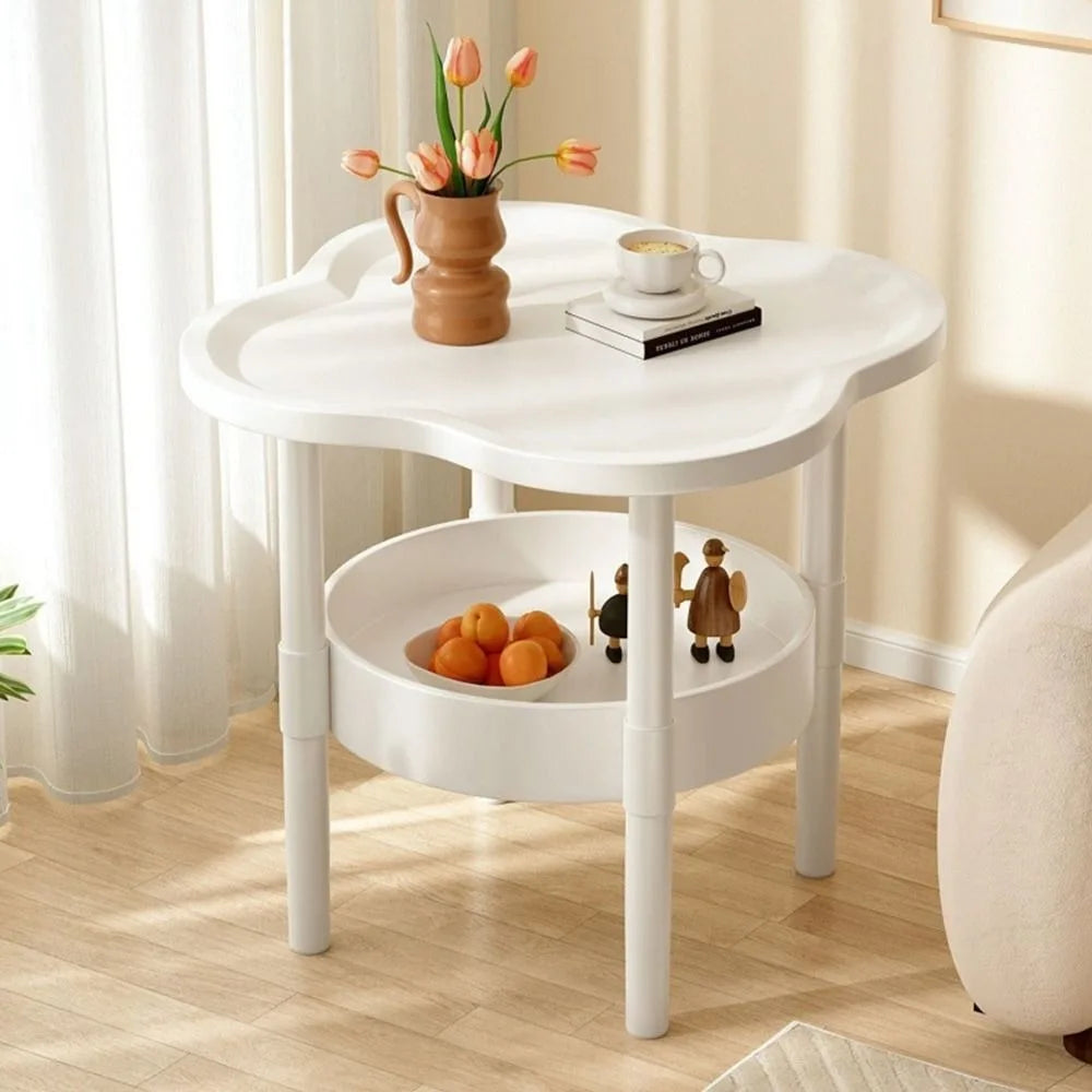 Modern 40*40CM Side Table Plastic Samll End Table Decorative With Storage Bedside Table for Living Room