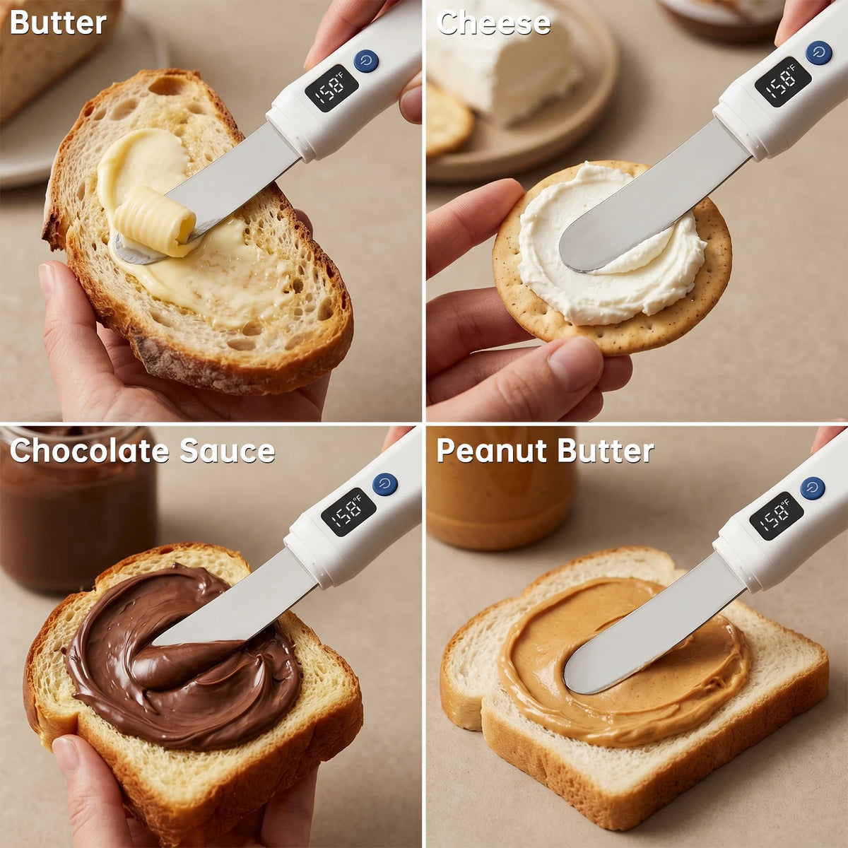 Elektrisches Buttermesser USB – Beheizt für kalte Butter, Käse & Aufstriche