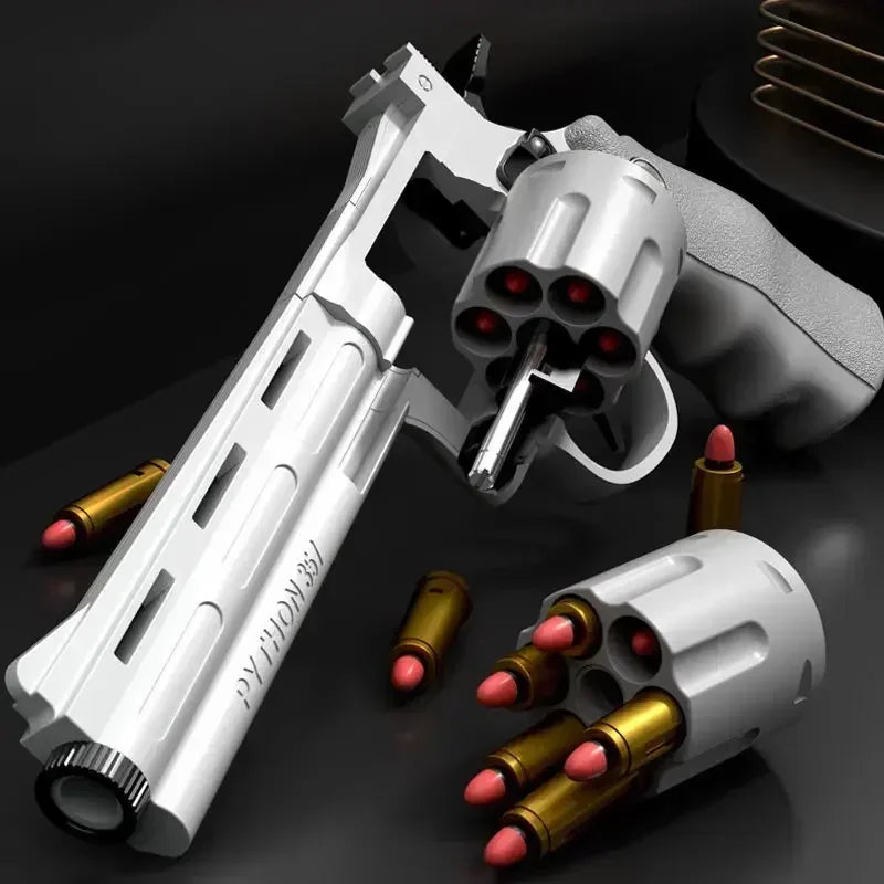 XX Continuous Firing ZP5 357 Revolver Launcher Pistol Soft Dart Bullet Toy Gun CS Outdoor Battle Game For Kids Adult Play