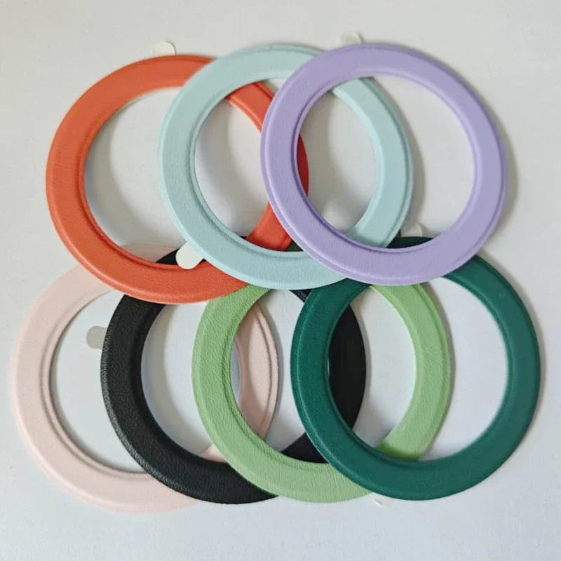Colourful Mobile Phone Circle Ring Plate for Magsafe Wireless Charger Back Sticker Cellphone Iron Sheet for iPhone 14 15 Xiaomi
