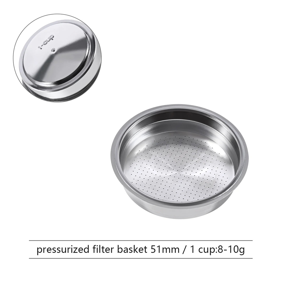 Kaffeefilterkorb 51/54/58mm – Einzel- & Doppelsieb für Portafilter Espressomaschinen